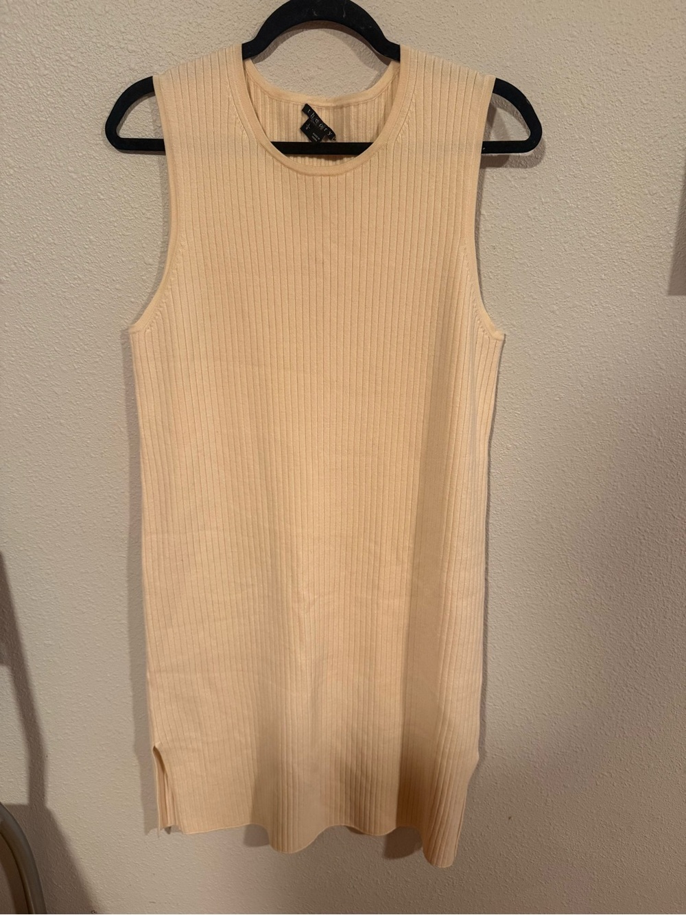 THEORY KNITTED WOOL BLEND DRESS LARGE - Picture 2 of 5